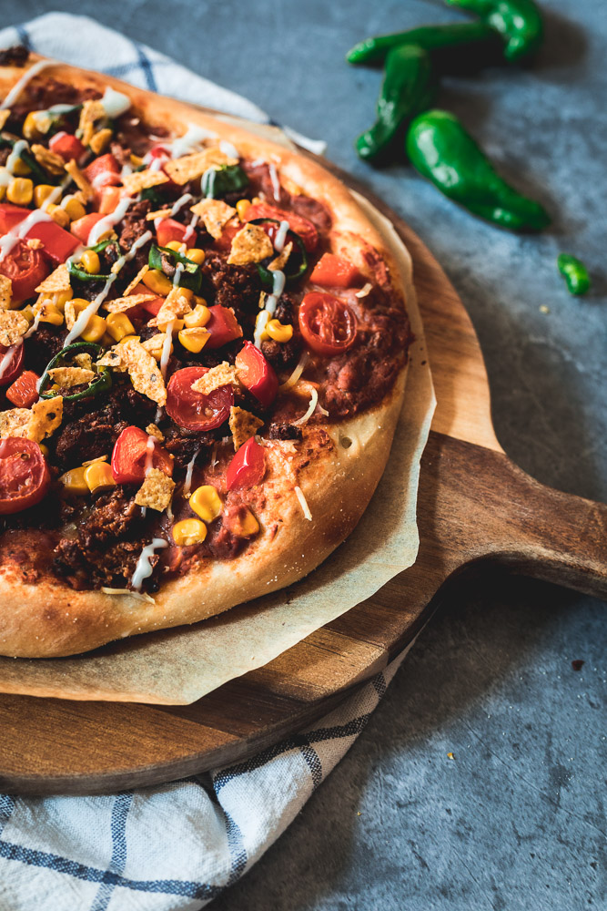 vegan taco pizza